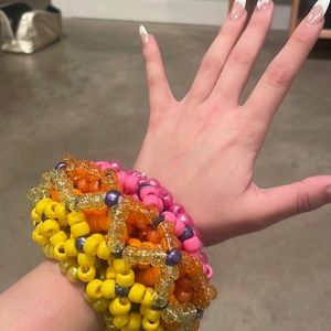 large sunset kandi cuff !